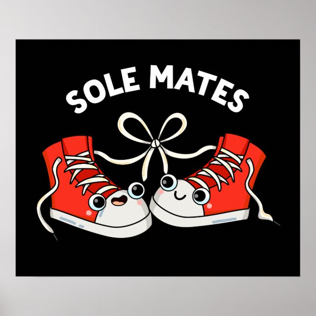Póster Sole Mates Funny Shoe Pun Dark BG (Frente)