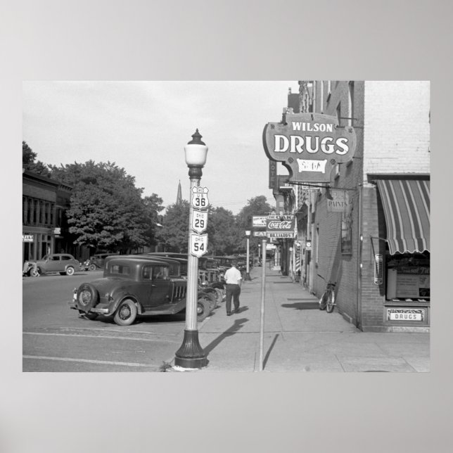 Póster Soledad de pueblo pequeño, años 30 (Frente)