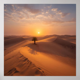 Póster Soledad del desierto - Dunas doradas en el Bella A