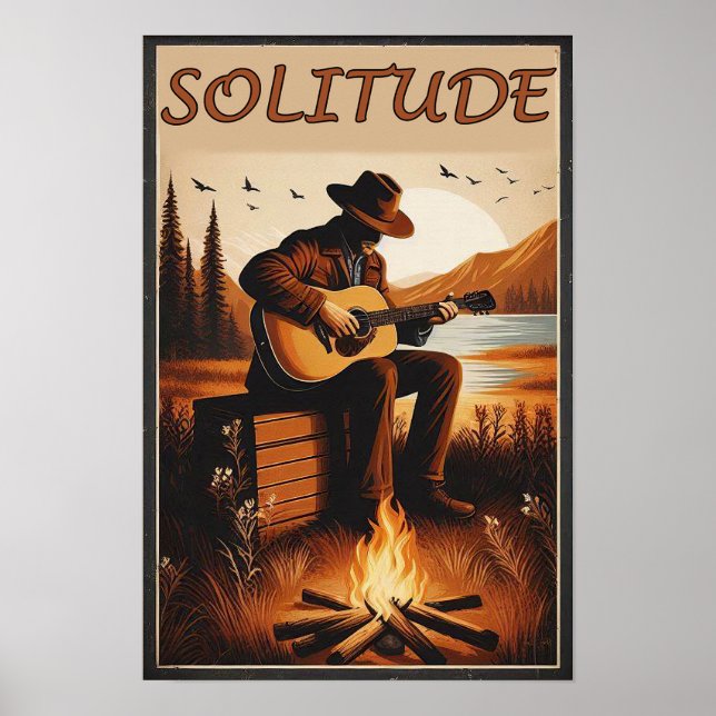 Póster Soledad rústica en un Poster montañés (Frente)