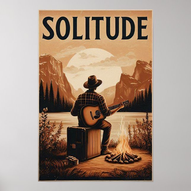 Póster Soledad rústica en un Poster montañés (Frente)