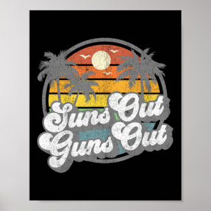 Póster Soles Fuera Armas Fuera Divertidas Vacaciones de P
