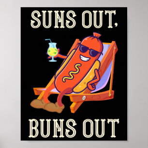 Póster Soles Fuera Bollos De Pan Para Hot Dog Fuera Salch
