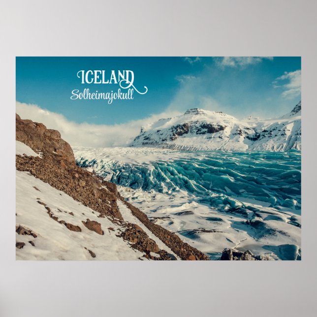 Póster Solheimajokull, Islandia (Frente)