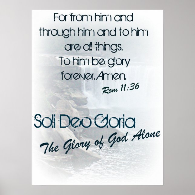 Póster Soli Deo Gloria/ The Glory of God Alone (Frente)