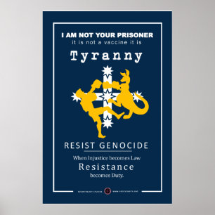 Póster Solidaridad con Australia - Resistir la tiranía