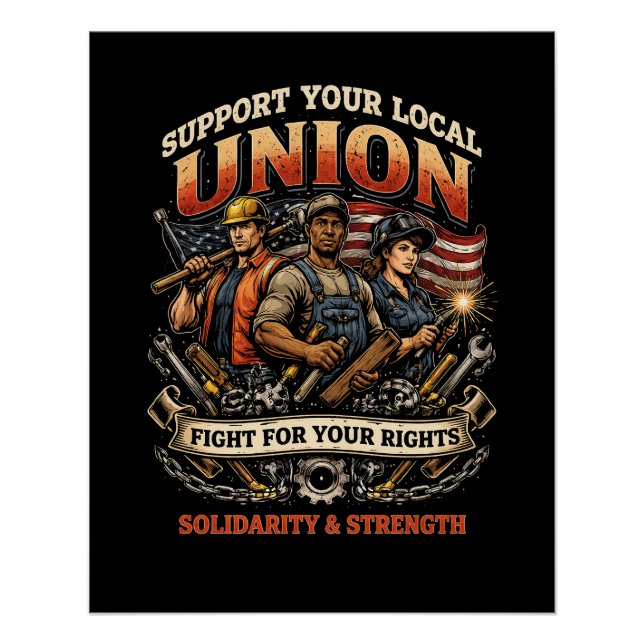 Póster Solidaridad y Fuerza (Anverso)