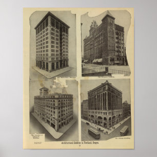 Póster Solidez arquitectónica en Portland, Oregon