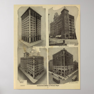 Póster Solidez arquitectónica en Portland, Oregón