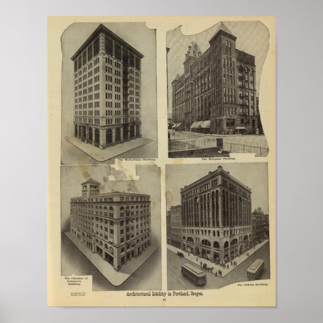 Póster Solidez arquitectónica en Portland, Oregón (Frente)