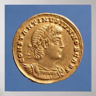 Póster Solidus de Constantina II César cuirassed
