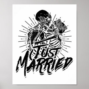 Póster Solo Casada - Famosa Novia De Halloween Y Groom Co
