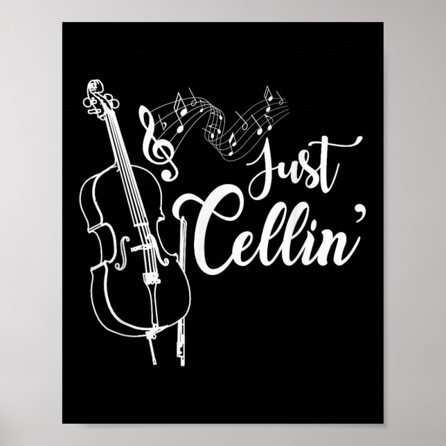 Póster Solo Cellin Cello es un gracioso músico de cómic (Frente)
