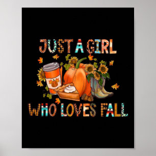 Póster Sólo Chica que ama la acuarela otoño