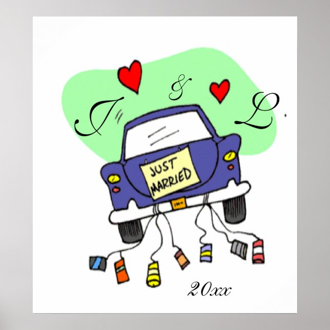 Póster Solo coche casado (Frente)