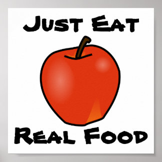Póster Solo come comida real
