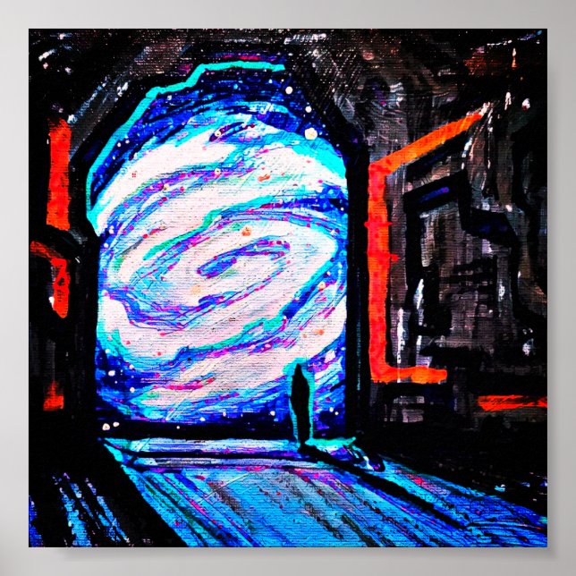 Póster Solo con el abismo brillante (Frente)