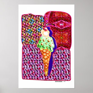 Póster solo cono de helado 1