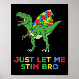 Póster Sólo déjenme Estimular A Un Bro Gracioso Autismo A
