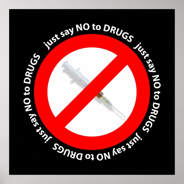 Póster Solo di que no a las drogas (Frente)