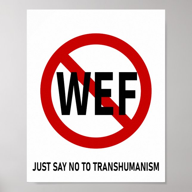 PÓSTER SÓLO DIGAN NO AL TRANSHUMANISMO (Frente)
