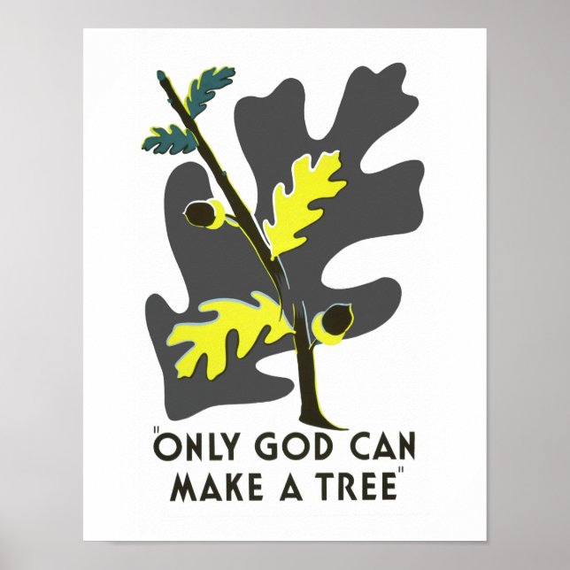 Póster Sólo Dios puede hacer un árbol (Frente)