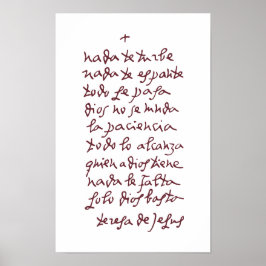 Póster Solo Dios (Que nada te moleste)