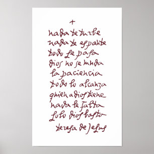 Póster Solo Dios (Que nada te moleste)