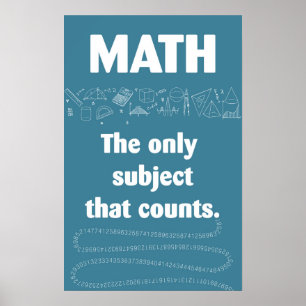 Póster Sólo el tema de las matemáticas que cuenta.