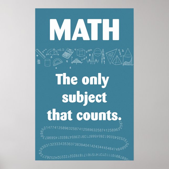 Póster Sólo el tema de las matemáticas que cuenta. (Frente)