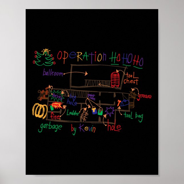 Póster Solo en casa 2 Navidades Kevin's Drawing Operation (Frente)