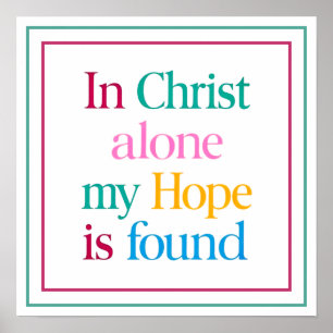 Póster Solo En Cristo Se Encuentra Mi Esperanza Inspirado