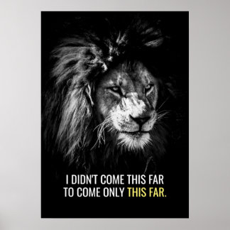 Póster Sólo Este Poster De Leones De Cita Motivadora