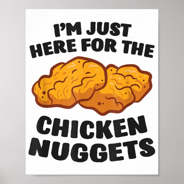 Póster Sólo estoy aquí por las nuggets de pollo (Frente)