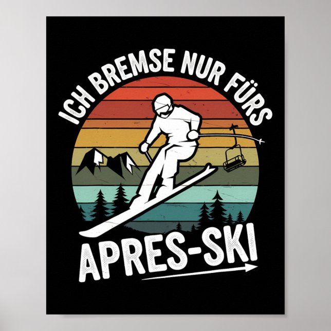 Póster Solo Freno Para Esquí De Apres-ski Ri (Frente)