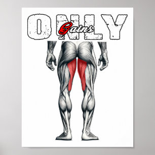 Póster Solo gana el gimnasio de entrenamiento de carrocer