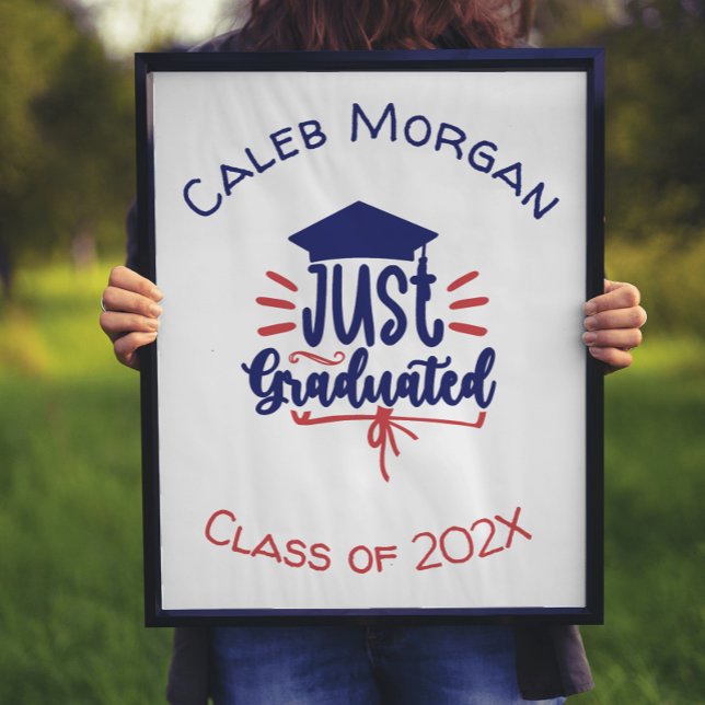 Póster Solo graduado de rojo y azul personalizado (Subido por el creador)