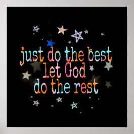 Póster sólo hacer lo mejor