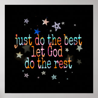 Póster sólo hacer lo mejor