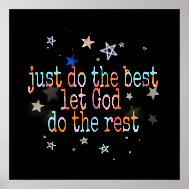 Póster sólo hacer lo mejor (Frente)