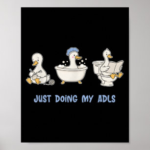 Póster Solo Haciendo Mis Adls Divertidos, Perezoso, Ocupa