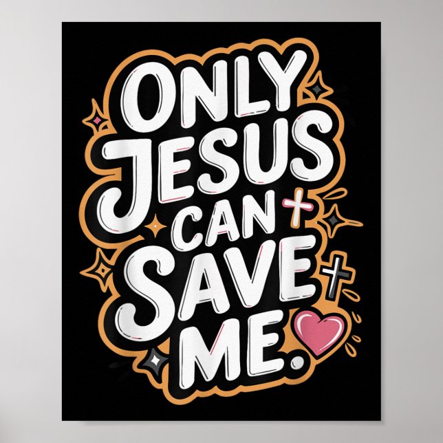 Póster Solo Jesús puede salvarme  (Frente)