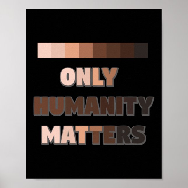 Póster Sólo La Humanidad Es Pegatina (Frente)