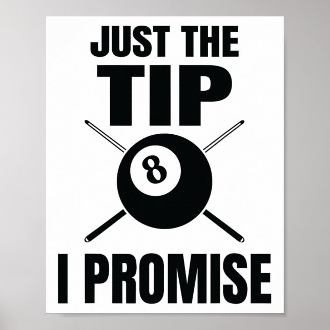 Póster Solo la punta que prometo Billiard Pool Billiards (Frente)