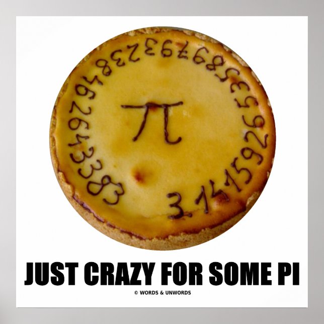 Póster Sólo Loco Para Algunos Pi (Pi En Un Pie) (Frente)