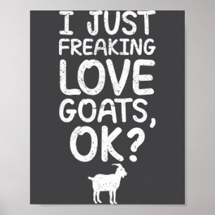 Póster Sólo Me Encantan Las Cabras, Ok_ Frase Divertida D