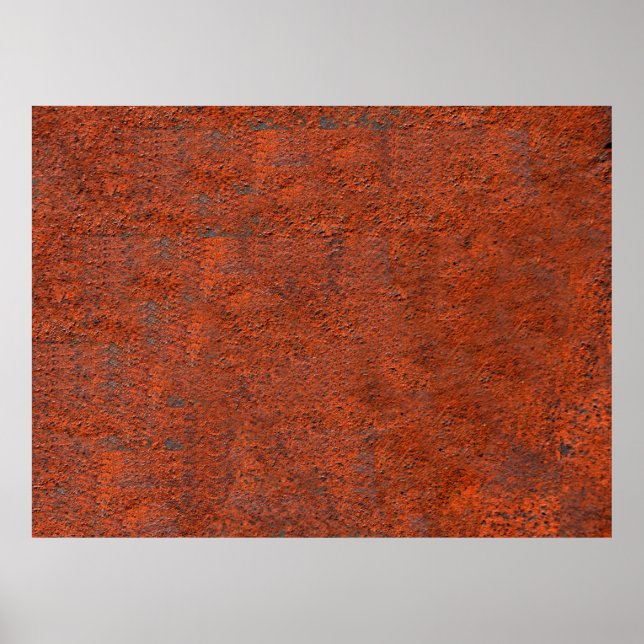 Póster Sólo oxidación oxidada hierro metalizado (Frente)