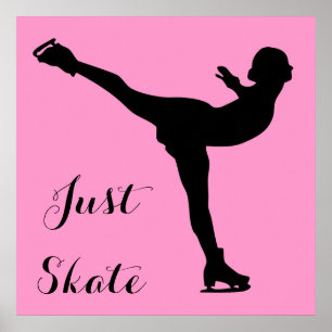 Póster Sólo patinar sobre hielo