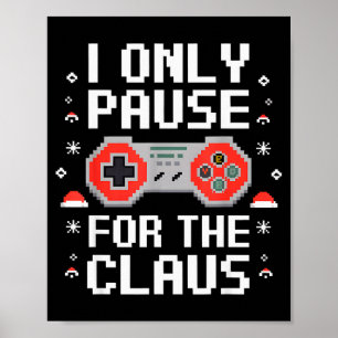Póster Sólo Pauso Para El Claus Retro Videojuego Cristo