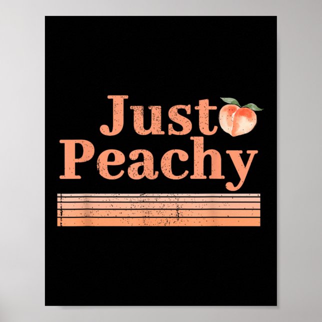 Póster Solo Peachy Summer Fruit Retro Graphic (Frente)